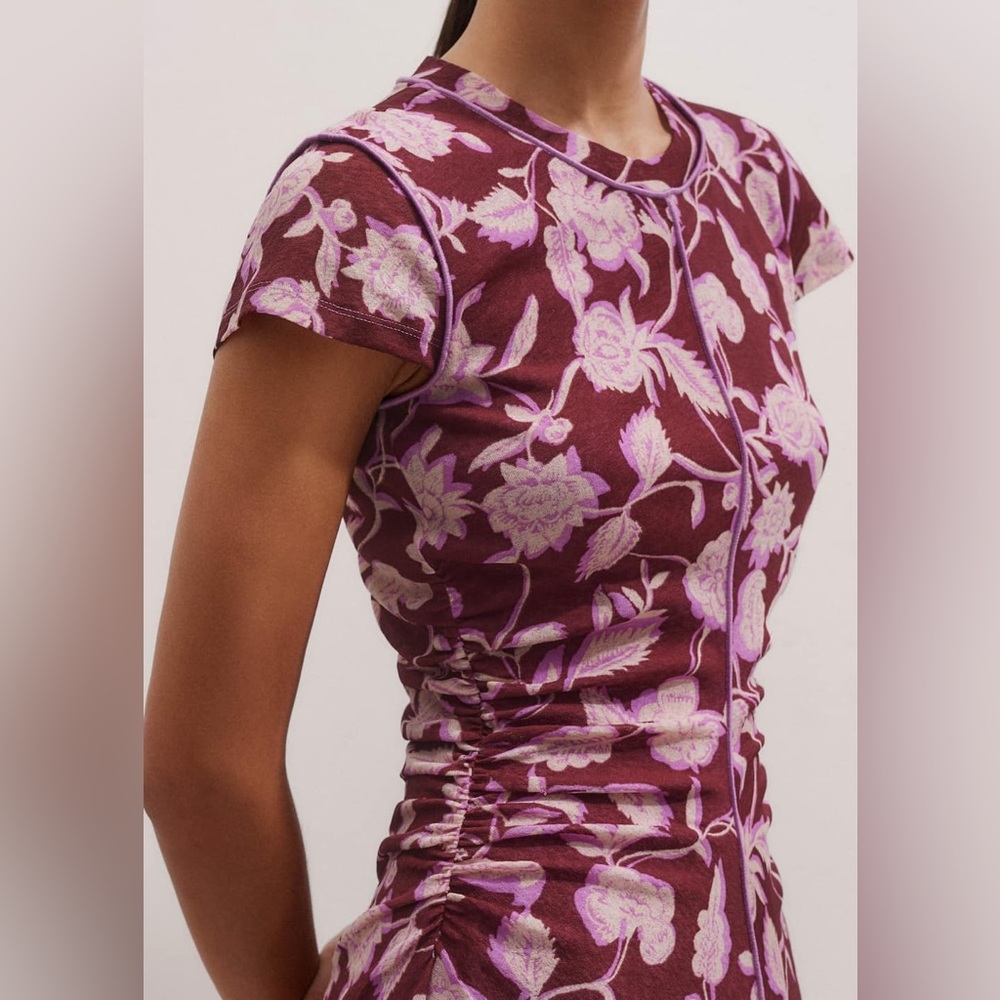 ME+EM Plum Floral Print Dress - Picture 2 of 9